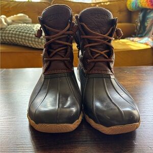 Sperry Brown and Black Boots